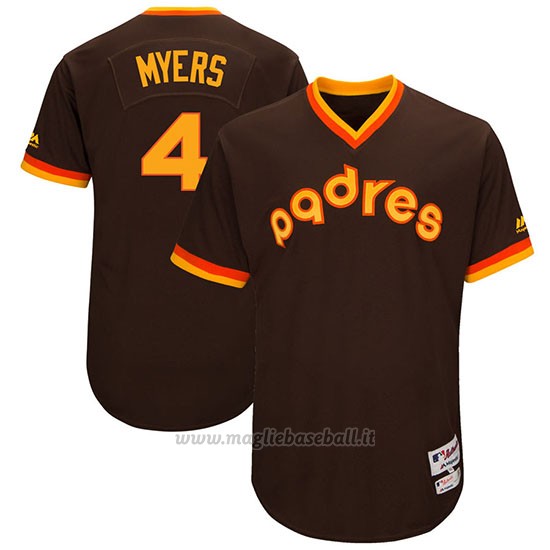 Maglia Baseball Uomo San Diego Padres Wil Myers Marrone 1983 Turn Back The Clock